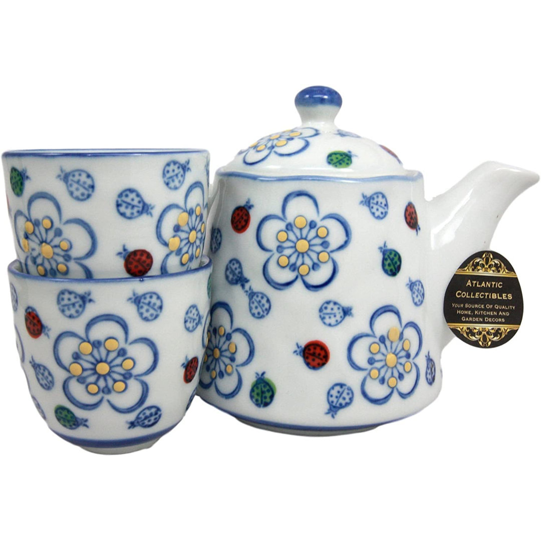 Ladybugs and Sunflowers Home Kitchen Tea Set for 2 People